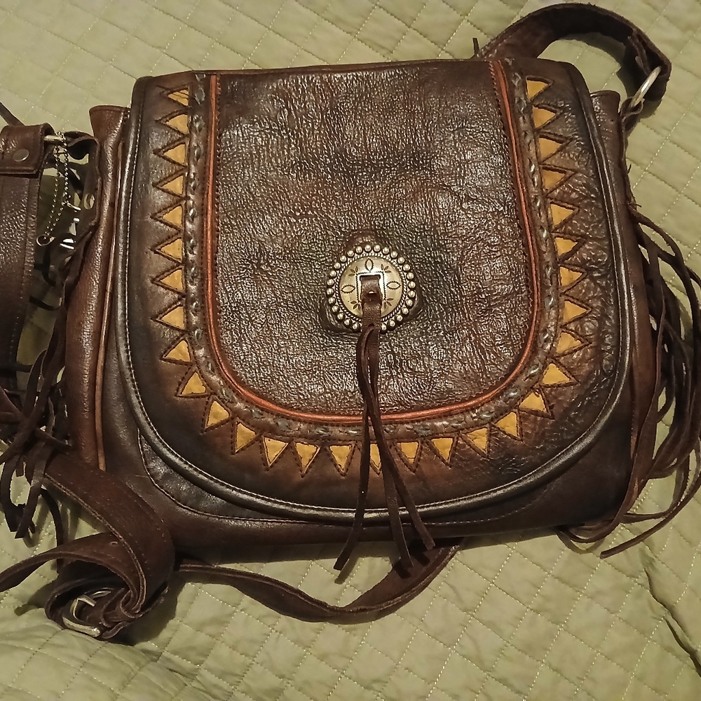American West leather purse